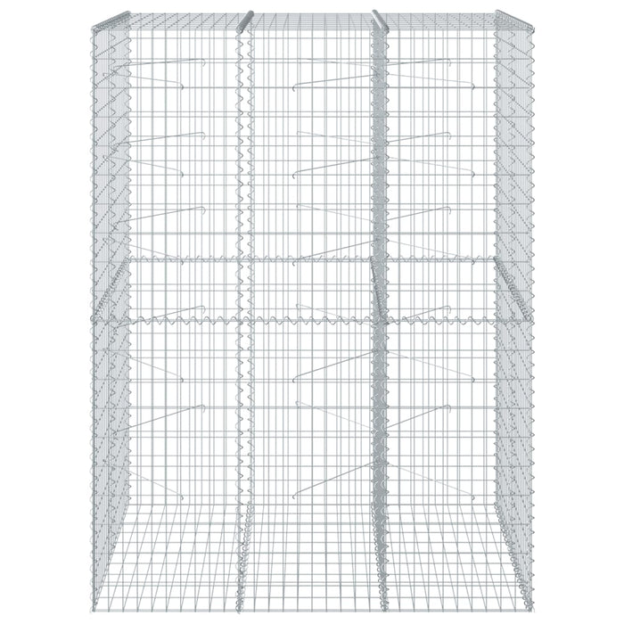 Gabion Basket With Cover 150X100X200 Cm Galvanised Iron Txkpxxl