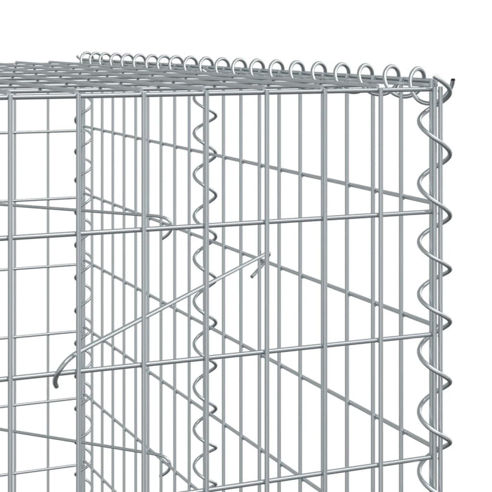 Gabion Basket With Cover 150X100X200 Cm Galvanised Iron Txkpxxl