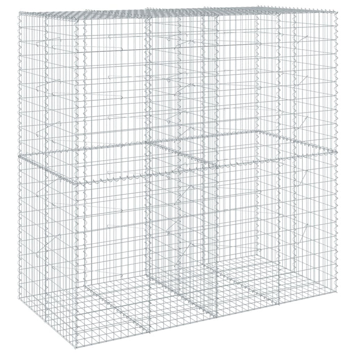 Gabion Basket With Cover 200X100X200 Cm Galvanised Iron Txkpxxi