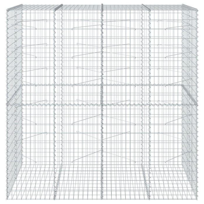 Gabion Basket With Cover 200X100X200 Cm Galvanised Iron Txkpxxi