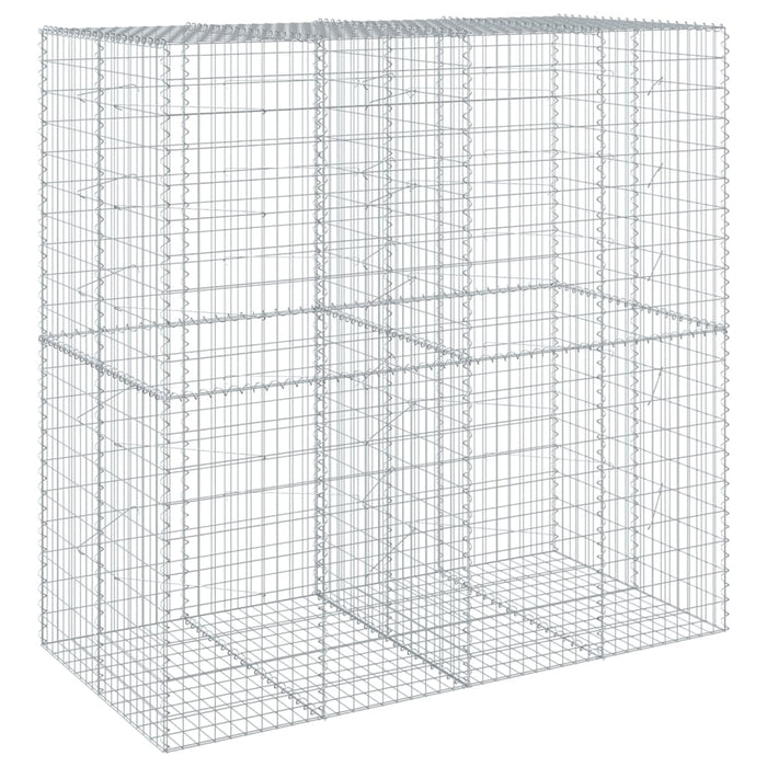 Gabion Basket With Cover 200X100X200 Cm Galvanised Iron Txkpxxi