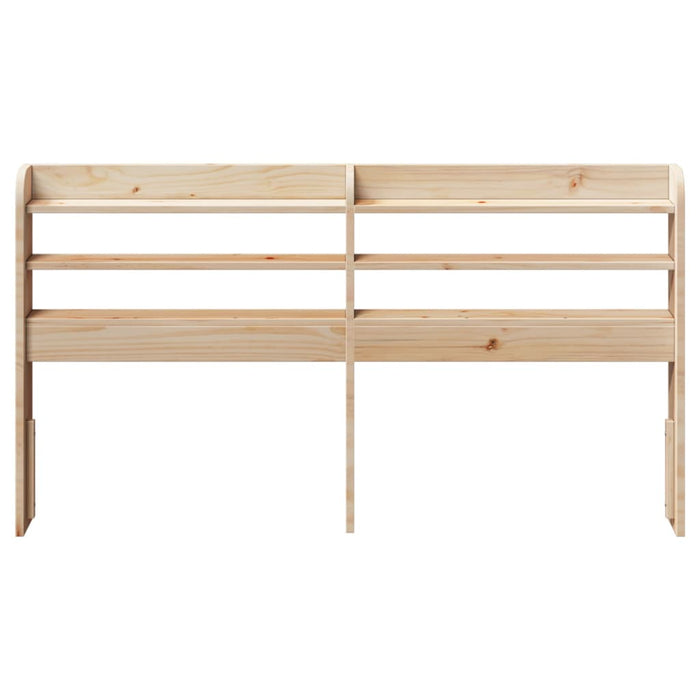 Queen Size Headboard With Shelves 160 Cm Solid Wood Pine Npbkaa