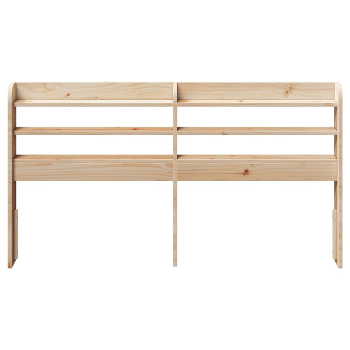 King Single Size Headboard With Shelves 120 Cm Solid Wood Pine Npbkpl