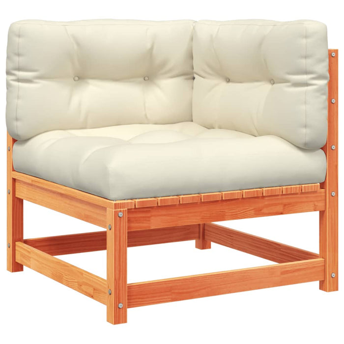 2 Piece Garden Sofa Set With Cushions Wax Brown Solid Wood Pine Txkpnxi