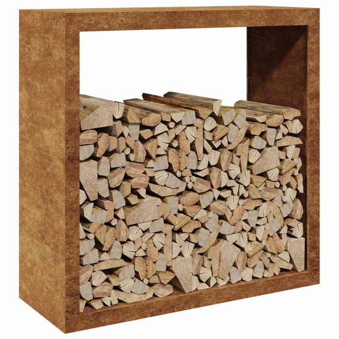 Firewood Rack 100X40X100 Cm Weathering Steel Npbkia