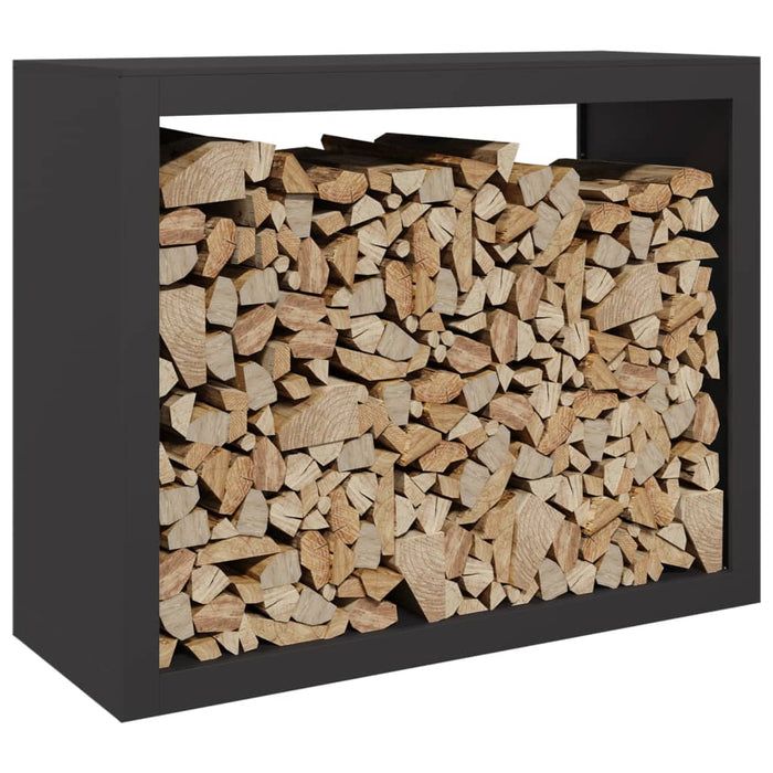 Firewood Rack Black 100X40X80 Cm Steel Npbkip