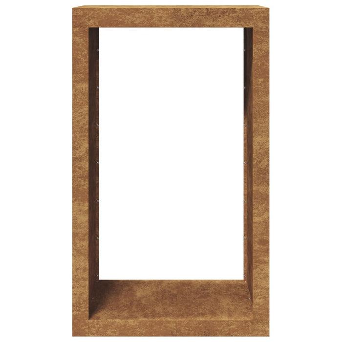 Firewood Rack 60X40X100 Cm Weathering Steel Npbkkp