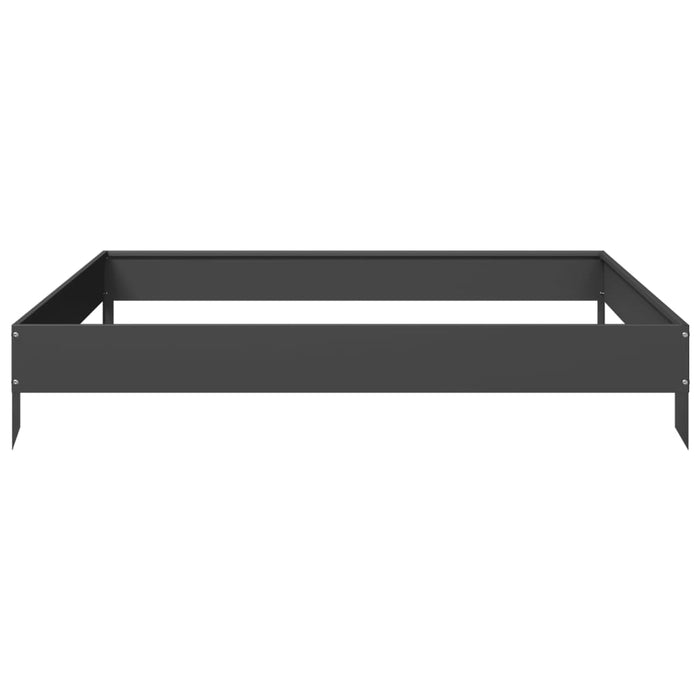 Garden Raised Bed Black 100X100X18.5 Cm Steel Npobob