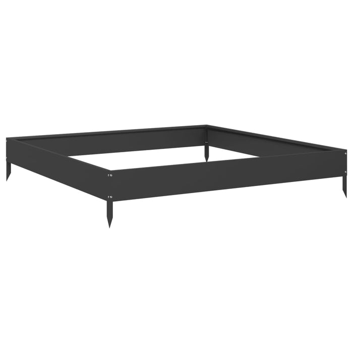 Garden Raised Bed Black 100X100X18.5 Cm Steel Npobob