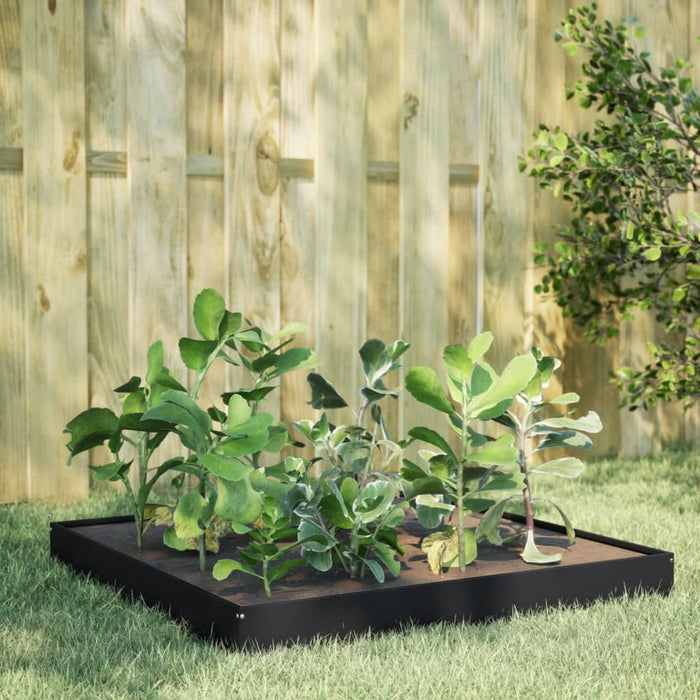 Garden Raised Bed Black 100X100X18.5 Cm Steel Npobob