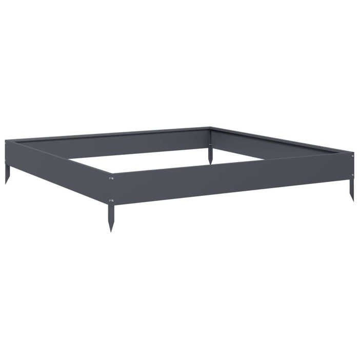 Garden Raised Bed Anthracite 100X100X18.5 Cm Steel Npobox