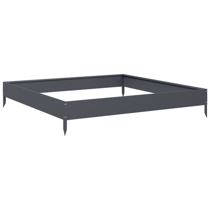 Garden Raised Bed Anthracite 100X100X18.5 Cm Steel Npobox