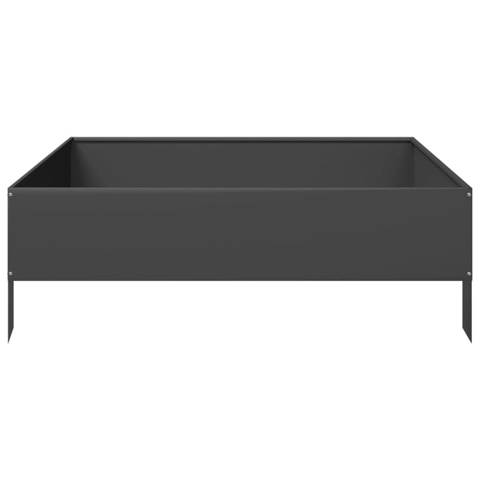 Garden Raised Bed Black 100X100X33.5 Cm Steel Npobxa