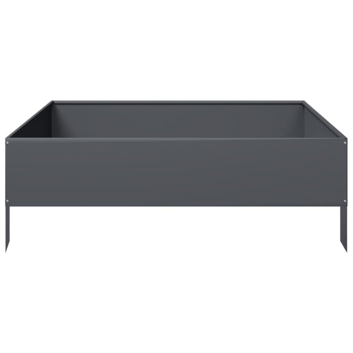 Garden Raised Bed Anthracite 100X100X33.5 Cm Steel Npobxl