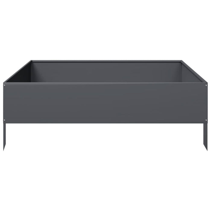 Garden Raised Bed Anthracite 100X100X33.5 Cm Steel Npobxl