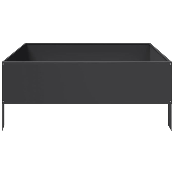 Garden Raised Bed Black 100X100X25 Cm Steel Npobto