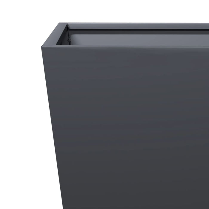Garden Planter Anthracite 40X40X40 Cm Steel Npobpl