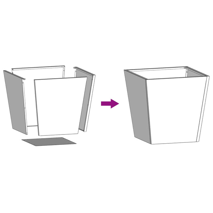 Garden Planter Anthracite 40X40X40 Cm Steel Npobpl