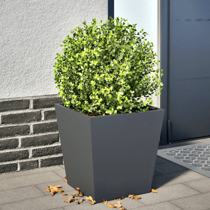 Garden Planter Anthracite 40X40X40 Cm Steel Npobpl