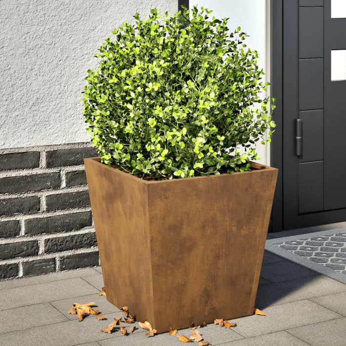 Garden Planters 2 Pcs 40X40X40 Cm Weathering Steel Npoblp