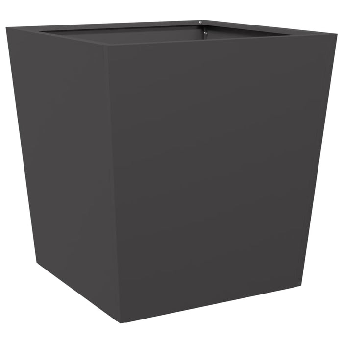 Garden Planter Black 50X50X50 Cm Steel Npobll
