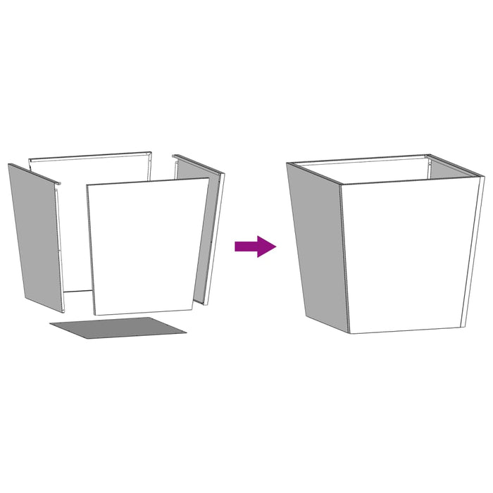 Garden Planter Black 50X50X50 Cm Steel Npobll