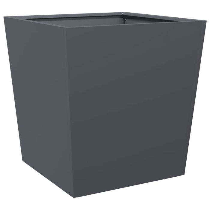 Garden Planter Anthracite 50X50X50 Cm Steel Npobib