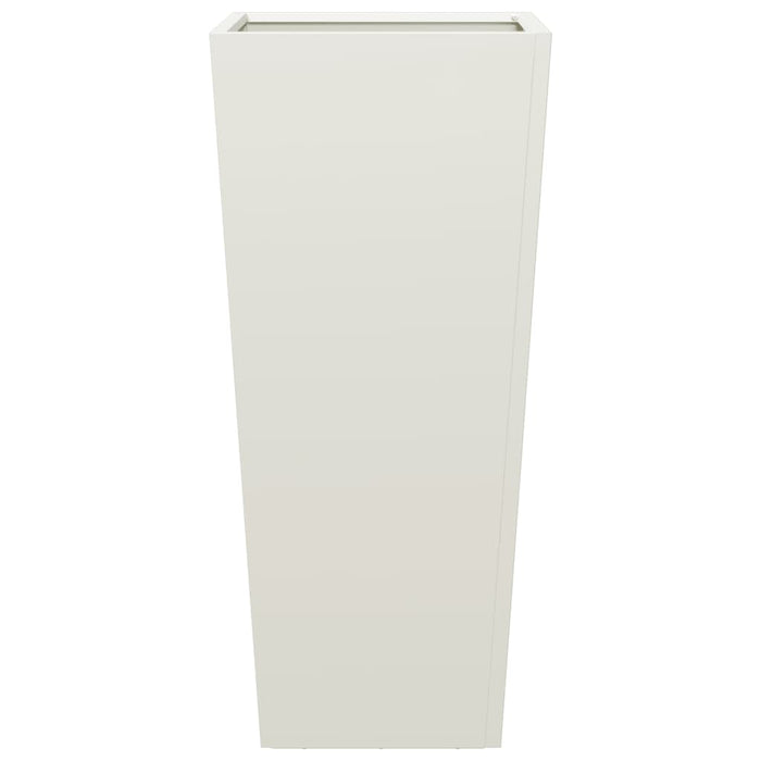 Garden Planters 2 Pcs White 35X35X75 Cm Steel Npobnt