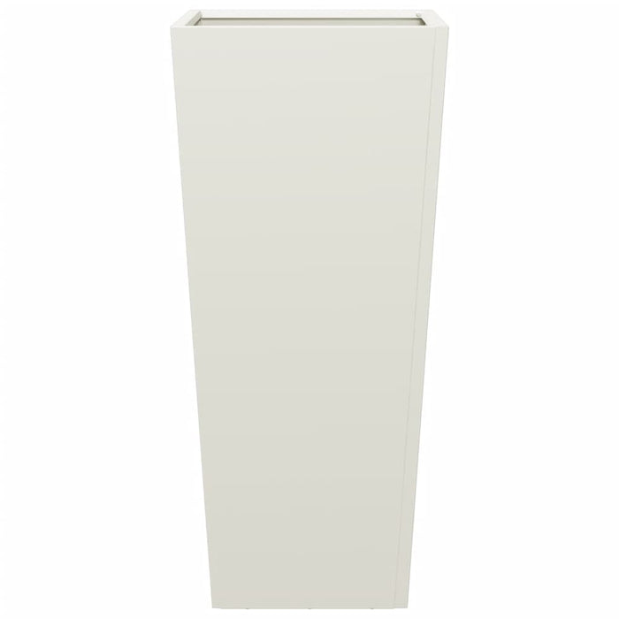 Garden Planters 2 Pcs White 35X35X75 Cm Steel Npobnt