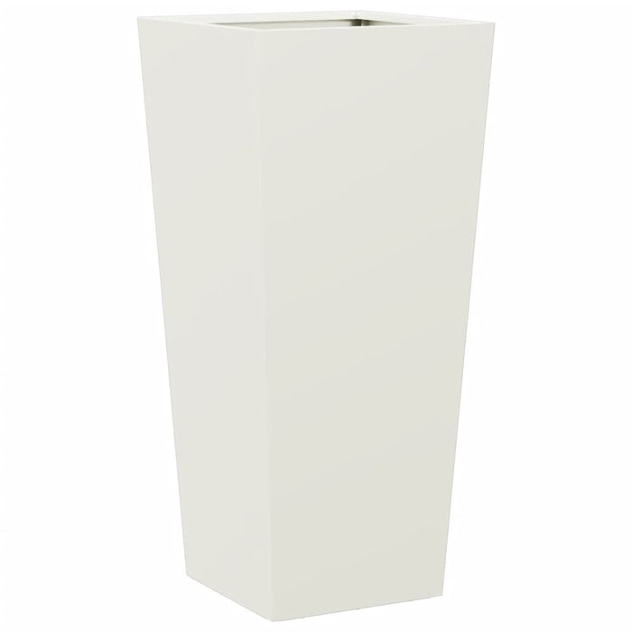 Garden Planters 2 Pcs White 35X35X75 Cm Steel Npobnt