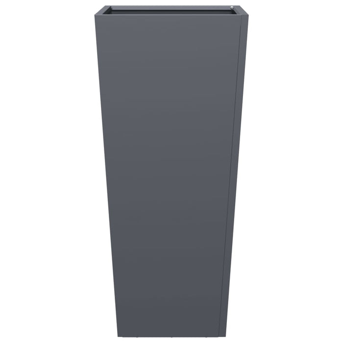 Garden Planters 2 Pcs Anthracite 35X35X75 Cm Steel Npobnp