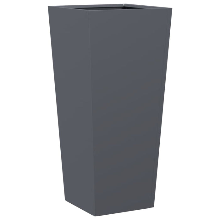 Garden Planters 2 Pcs Anthracite 35X35X75 Cm Steel Npobnp