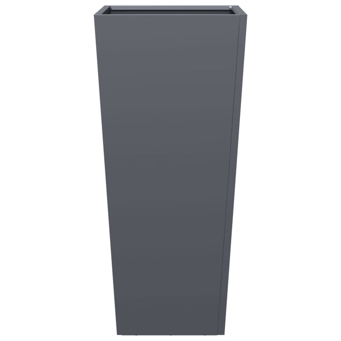 Garden Planters 2 Pcs Anthracite 35X35X75 Cm Steel Npobnp