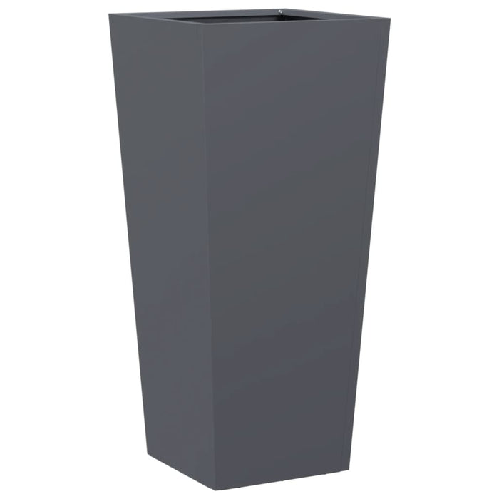 Garden Planters 2 Pcs Anthracite 35X35X75 Cm Steel Npobnp