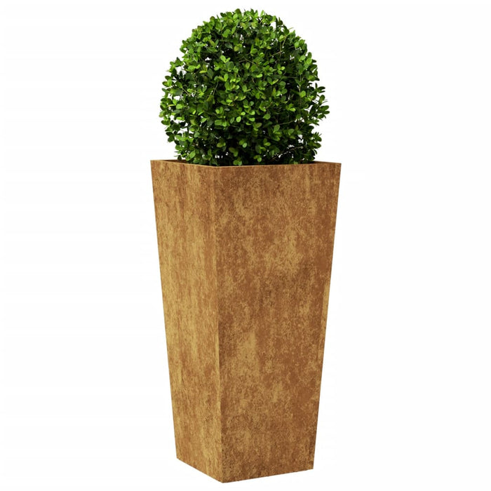 Garden Planters 2 Pcs 35X35X75 Cm Weathering Steel Npobkt