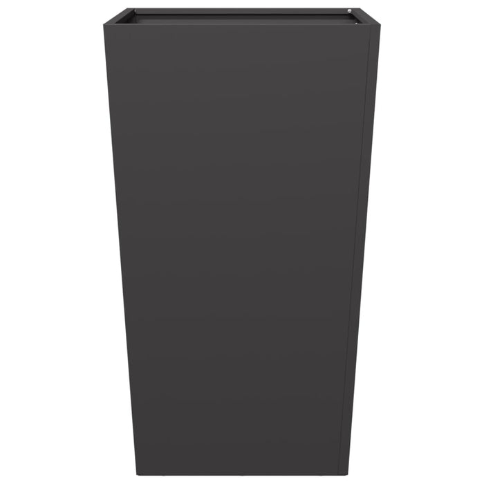 Garden Planter Black 45X45X75 Cm Steel Npobka