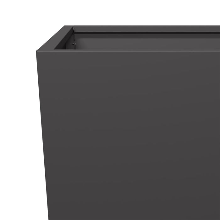 Garden Planter Black 45X45X75 Cm Steel Npobka