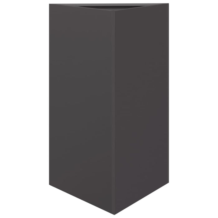 Garden Planter Black Triangular 50X43X75 Cm Steel Npooio