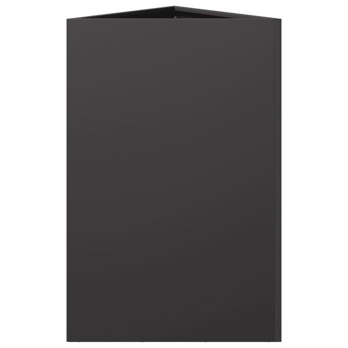 Garden Planter Black Triangular 50X43X75 Cm Steel Npooio