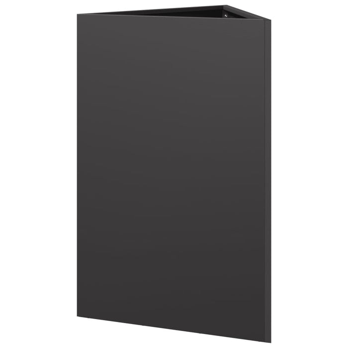Garden Planter Black Triangular 50X43X75 Cm Steel Npooio