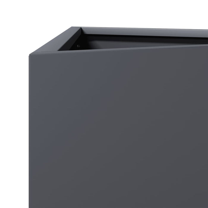 Garden Planter Anthracite Triangular 50X43X75 Cm Steel Npooip