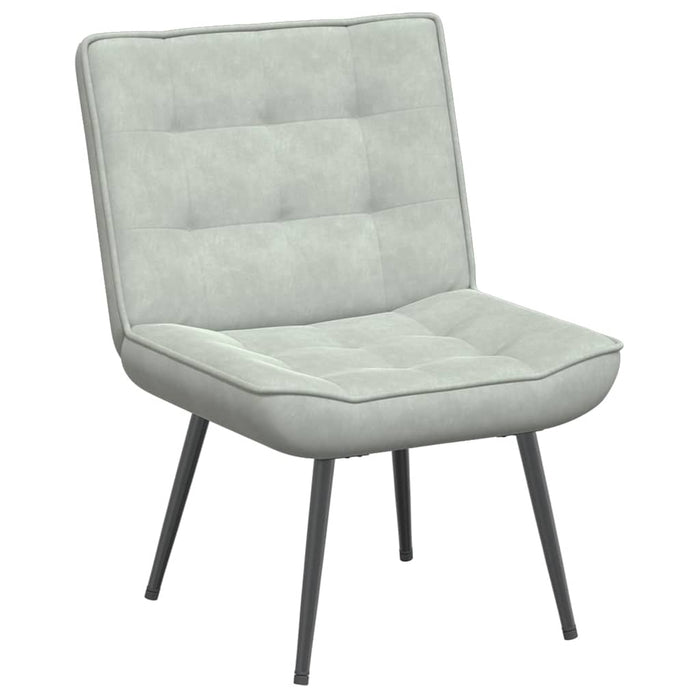 Relaxing Chair Light Grey 64X74X84 Cm Velvet Aboxtoi