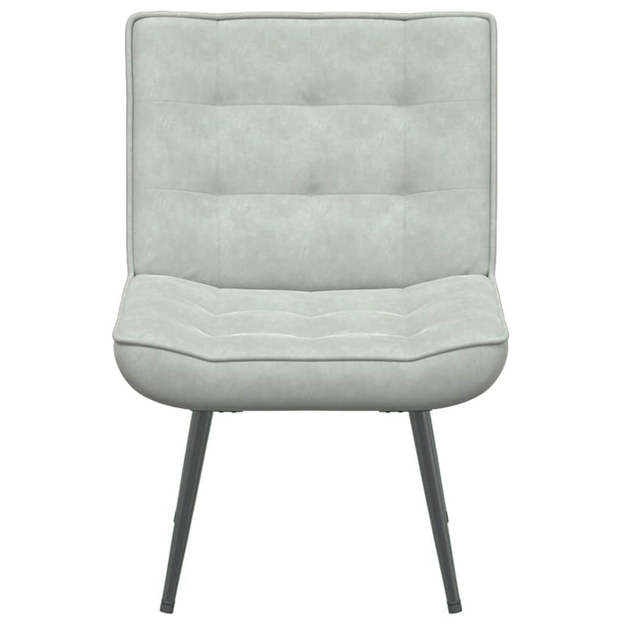 Relaxing Chair Light Grey 64X74X84 Cm Velvet Aboxtoi