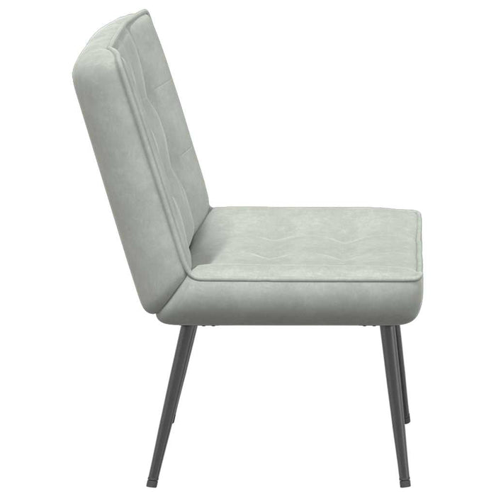 Relaxing Chair Light Grey 64X74X84 Cm Velvet Aboxtoi