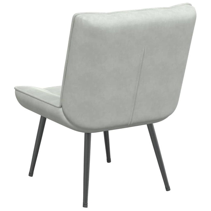 Relaxing Chair Light Grey 64X74X84 Cm Velvet Aboxtoi