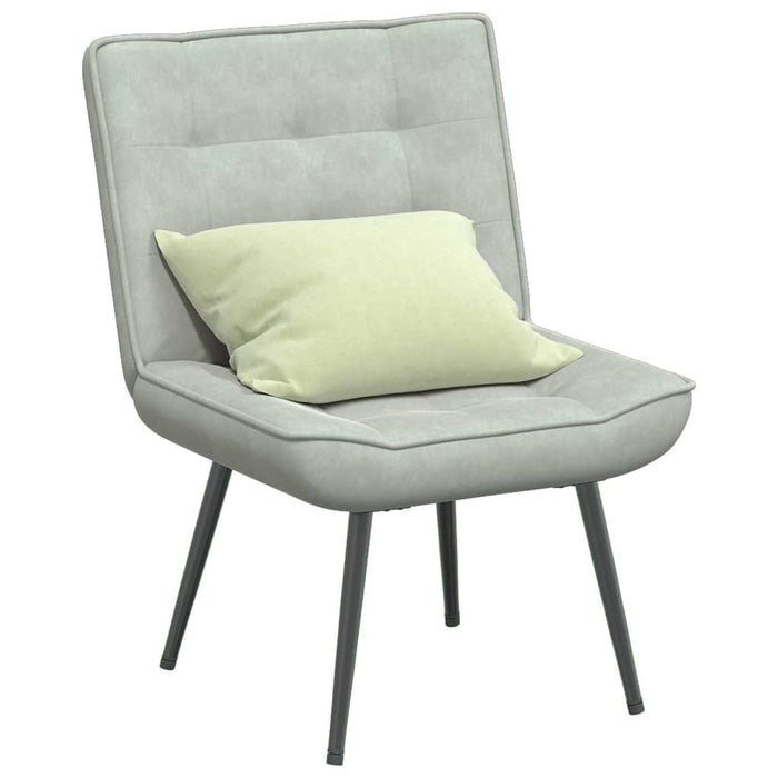 Relaxing Chair Light Grey 64X74X84 Cm Velvet Aboxtoi