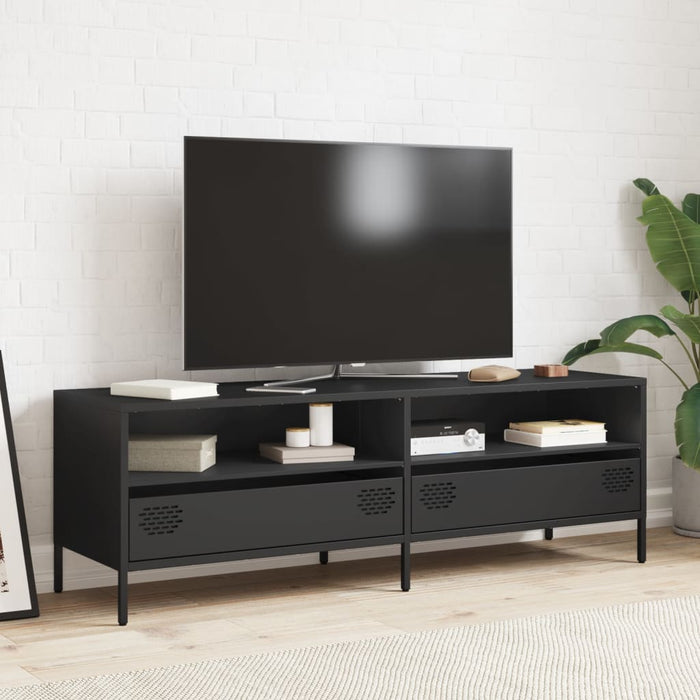 Tv Cabinet Black 135X39X43.5 Cm Cold-Rolled Steel Npotta