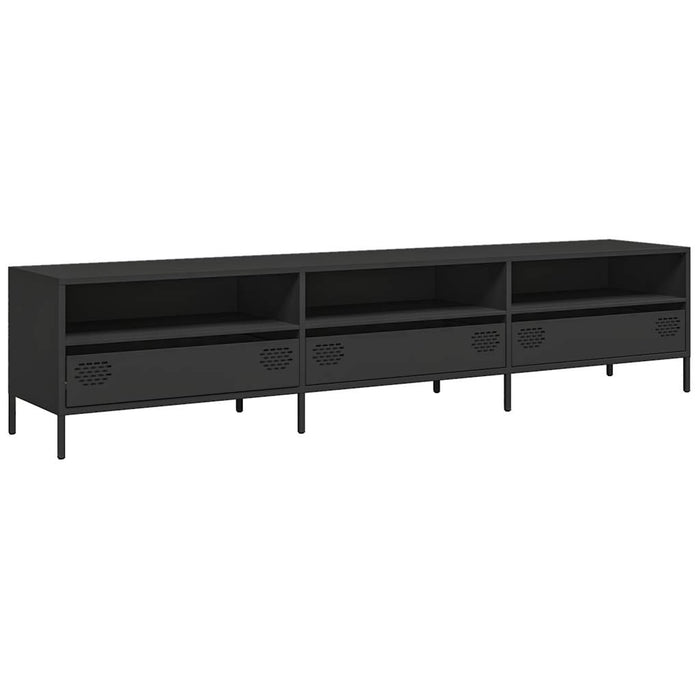 Tv Cabinet Black 202X39X43.5 Cm Cold-Rolled Steel Npotal