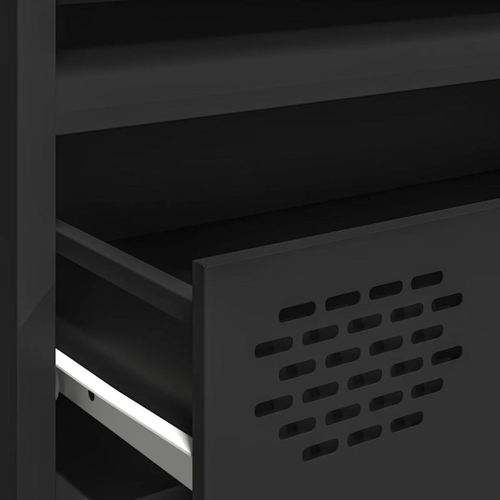 Tv Cabinet Black 202X39X43.5 Cm Cold-Rolled Steel Npotal