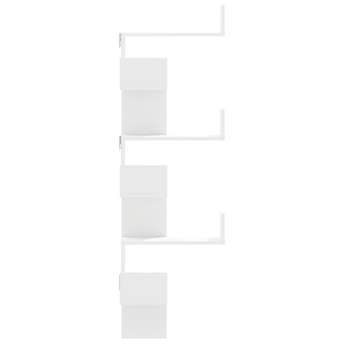 Wall Corner Shelf White 45X45X147 Cm Engineered Wood Npxltl
